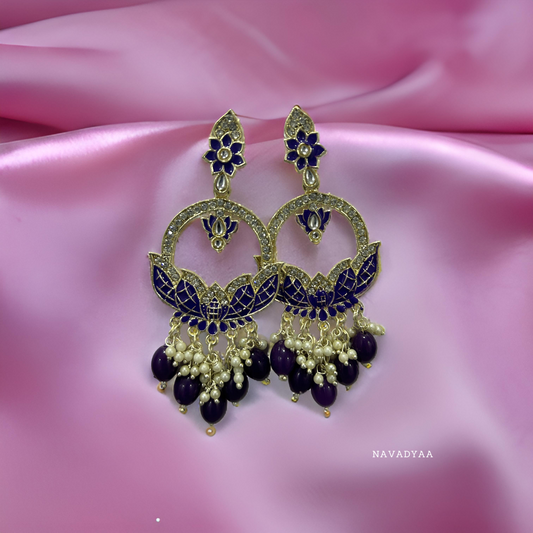 Lotus Stone Jhumka   E002