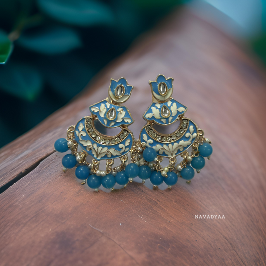 Floral Meenakari Jhumka  E003