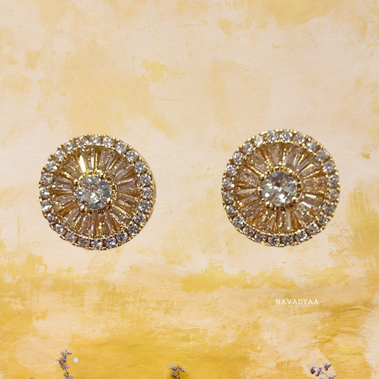 AD Stone Stud Earrings, E0020