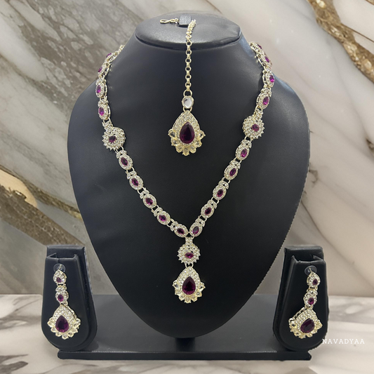 AD Stone Necklace Set N009