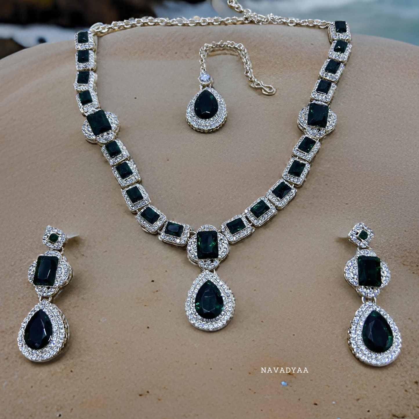 AD Stone Necklace Set N0024